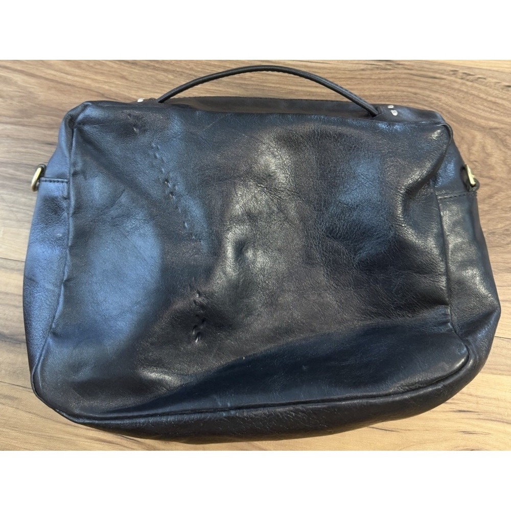 Clare V Black Leather Camera Crossbody Bag Top Handle No Strap Made USA - Picture 3 of 10